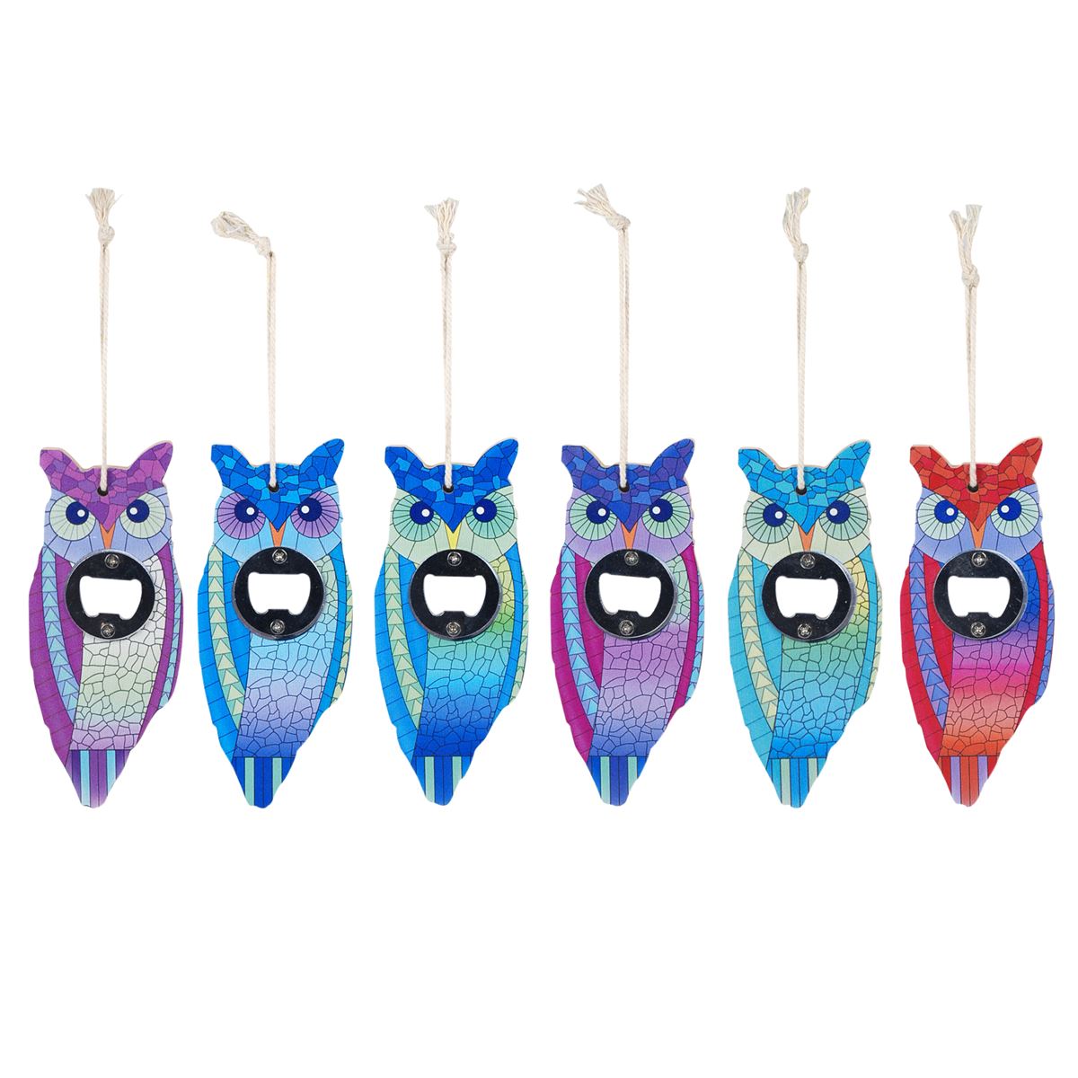 Abridor de Botellines Madera Búho