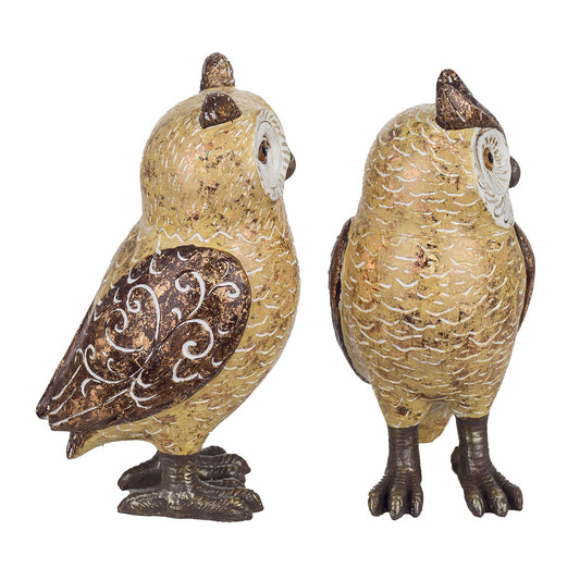 Búho Resina Marrón