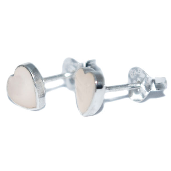 Pendiente Tornillo Corazón Nácar
