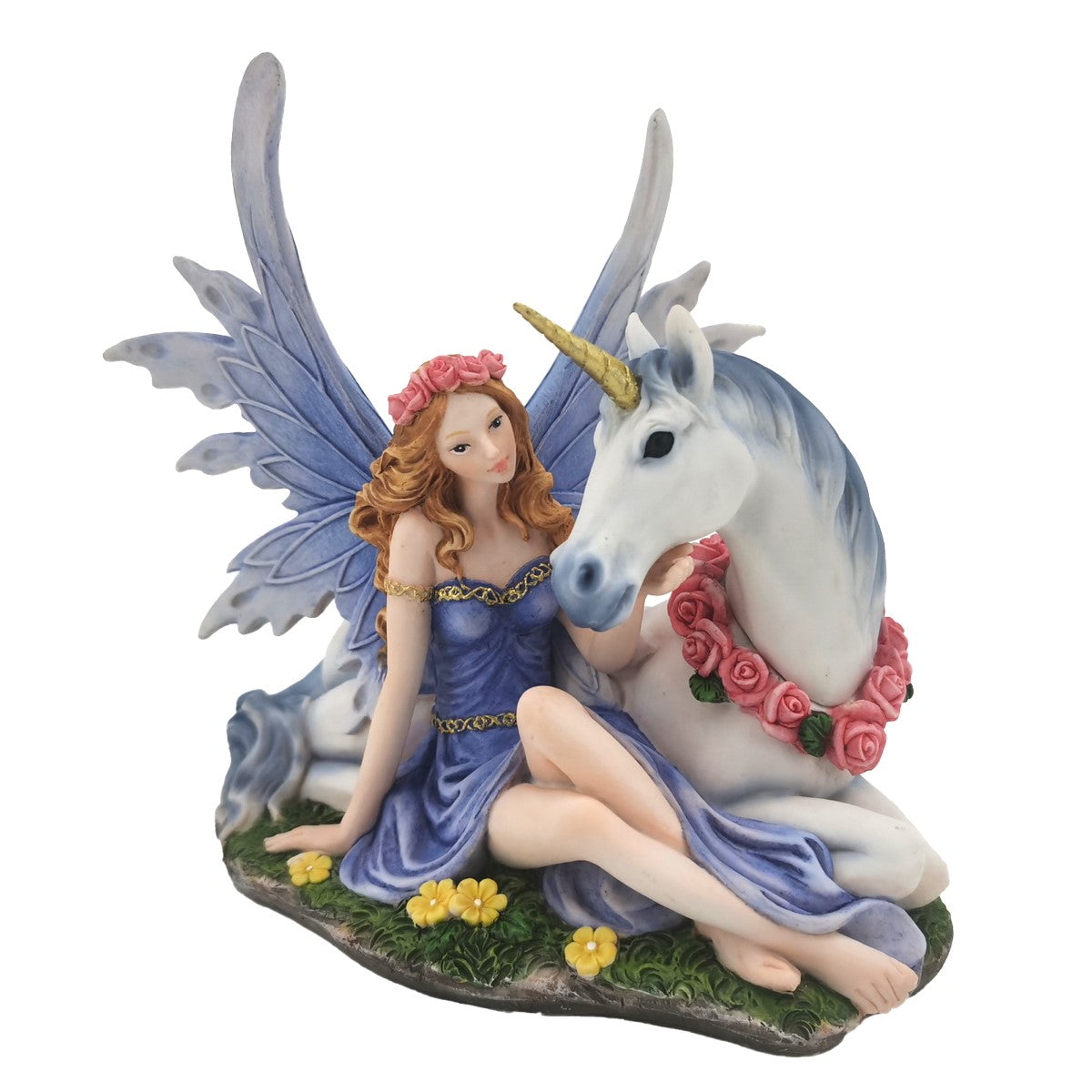Hada con Unicornio Sentado