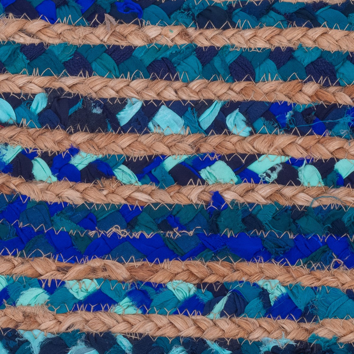 Alfombro Oval Yute Azul