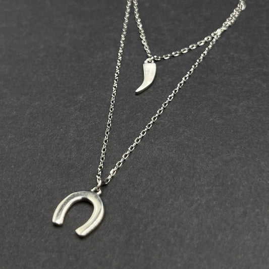 Gargantilla Doble Herradura/Colmillo