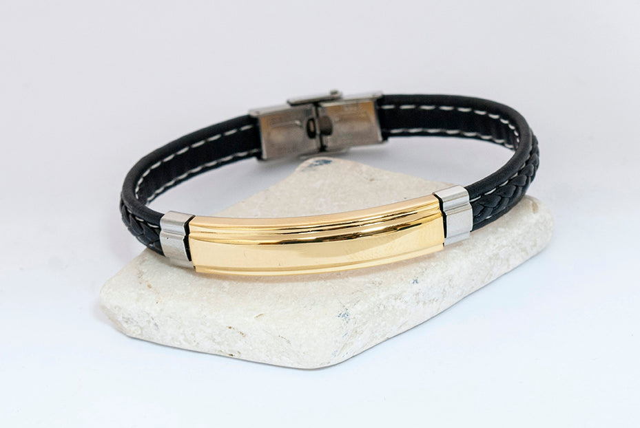 Pulsera Acero Chapa Dorada