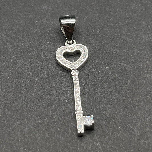 Colgante Llave Brillo Corazón