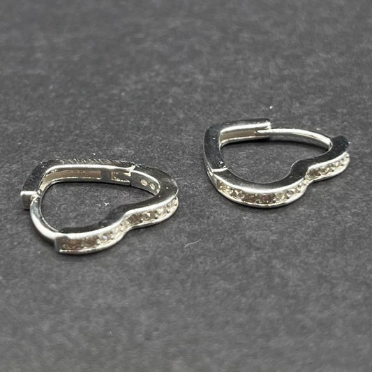 Argolla Click Corazón Brillo