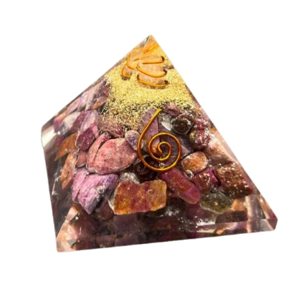 Pirámide Orgonita Rubí 5X5CM