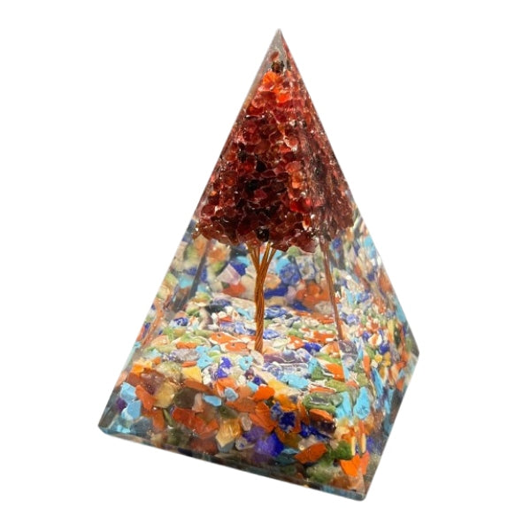Pirámide Orgonita Árbol Chakras