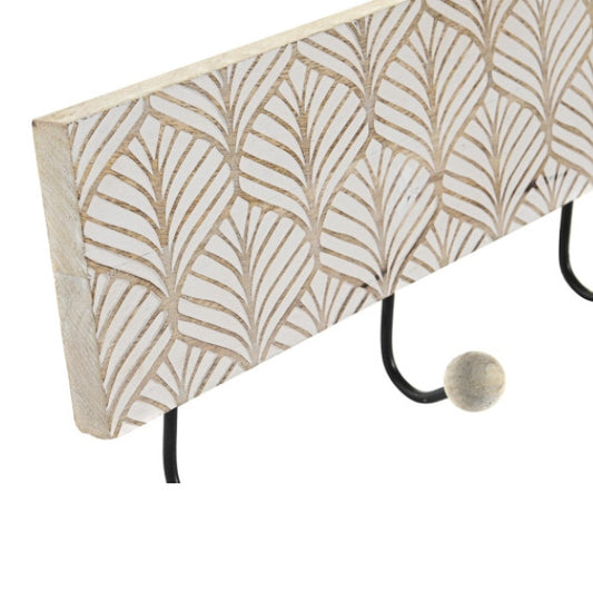 Perchero Madera Hojas