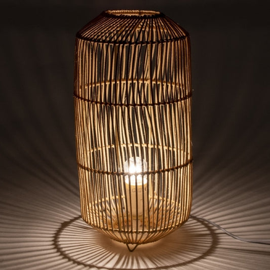 Lámpara Sobremesa Caña Ratan