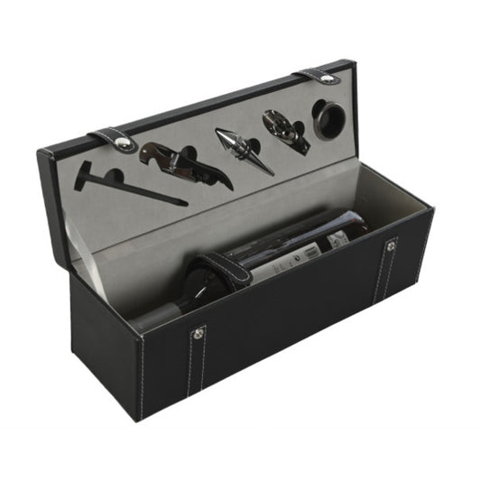 Set Vino Piel Negra