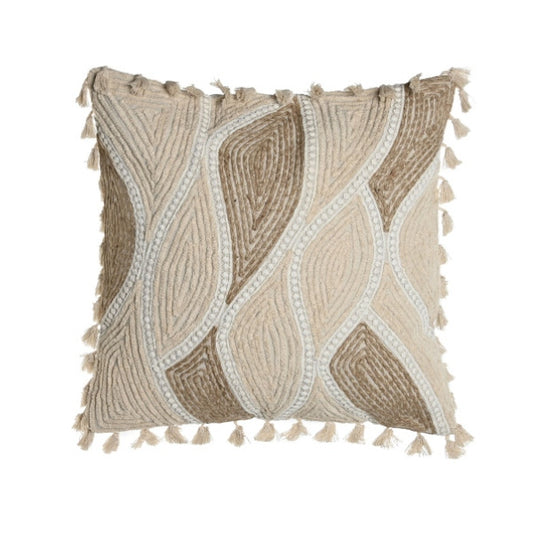 Cojín Hojas Bicolor Bordado