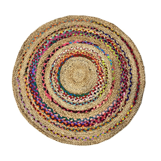 Alfombra Yute Algodón Redonda