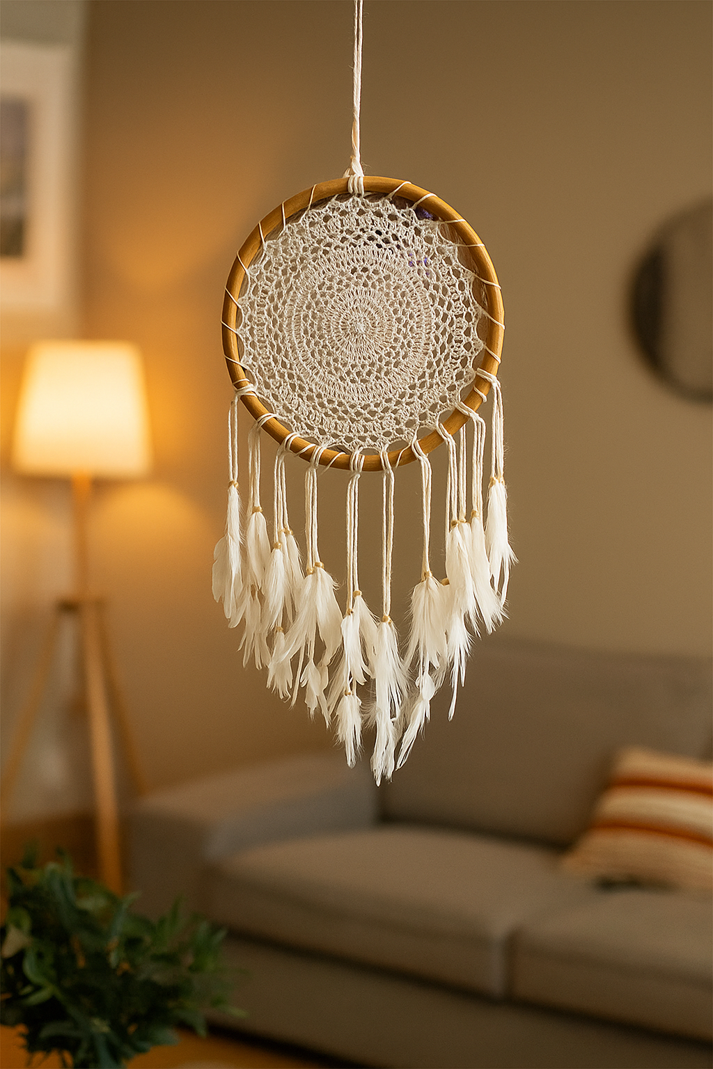 Atrapasueños Crochet 32CM Bambú