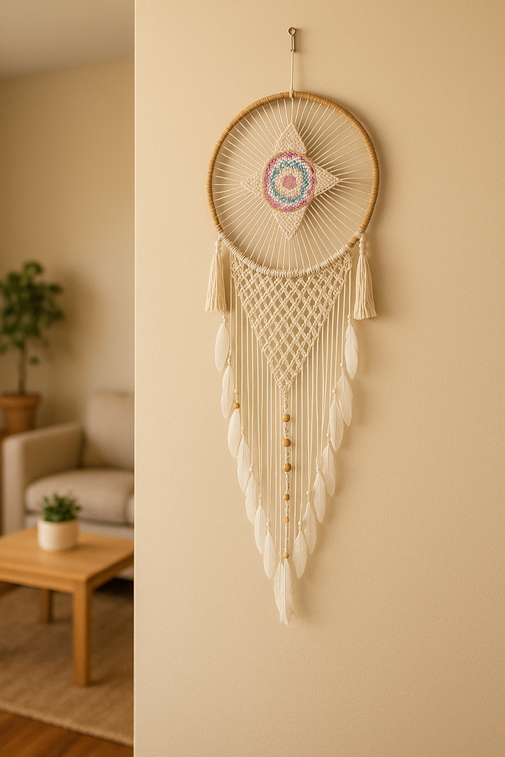 Atrapasueños Ratán Algodón