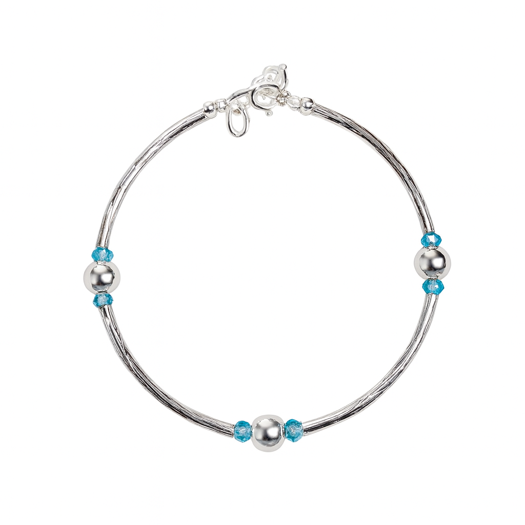 Pulsera Semirrígida Circonitas Azules