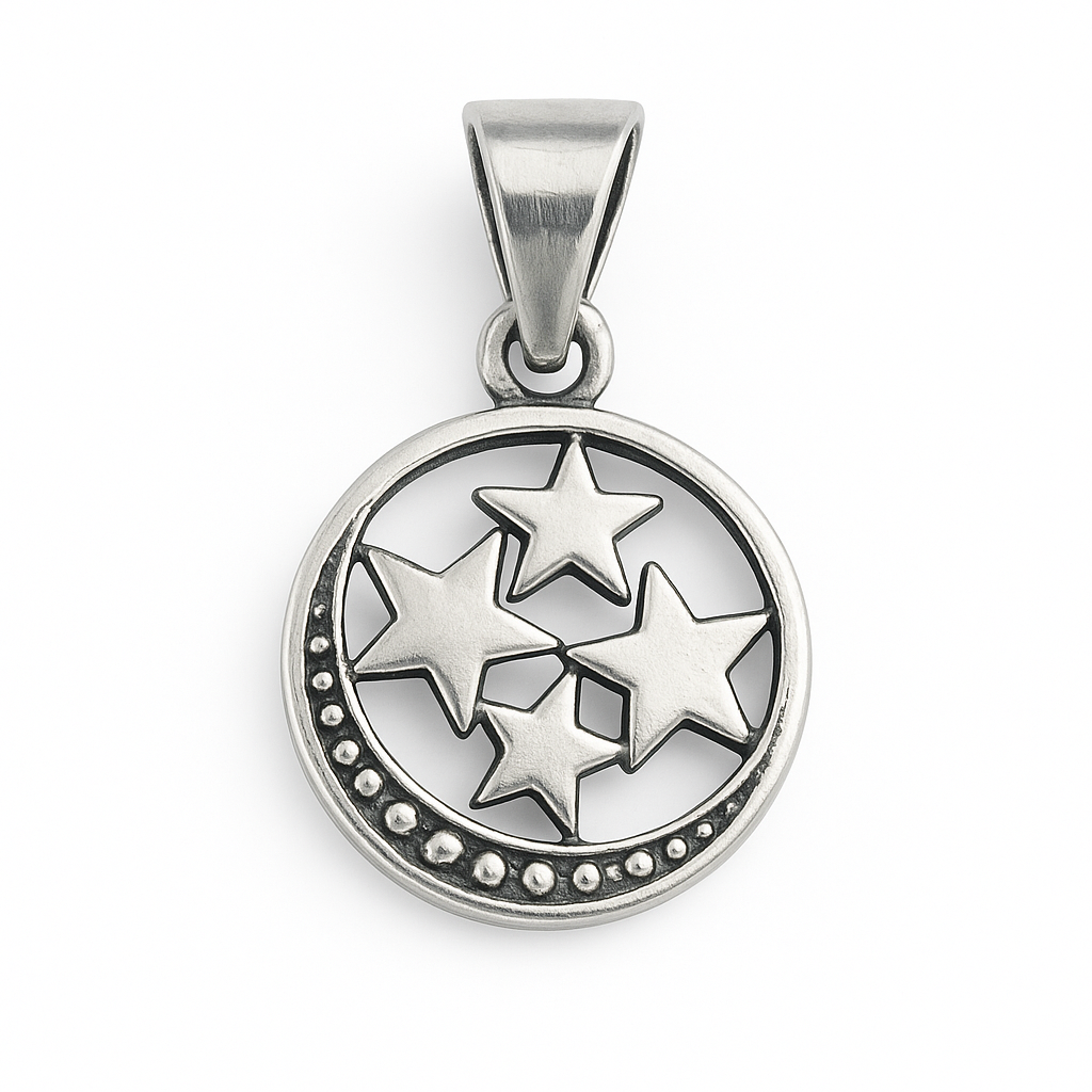 Colgante Circulo Estrellitas 13MM
