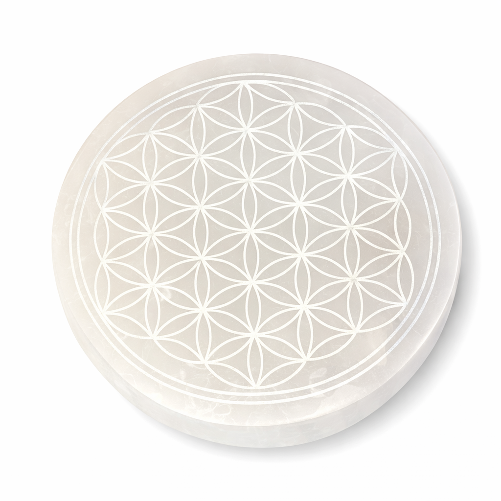 Disco Selenita Flor de la Vida