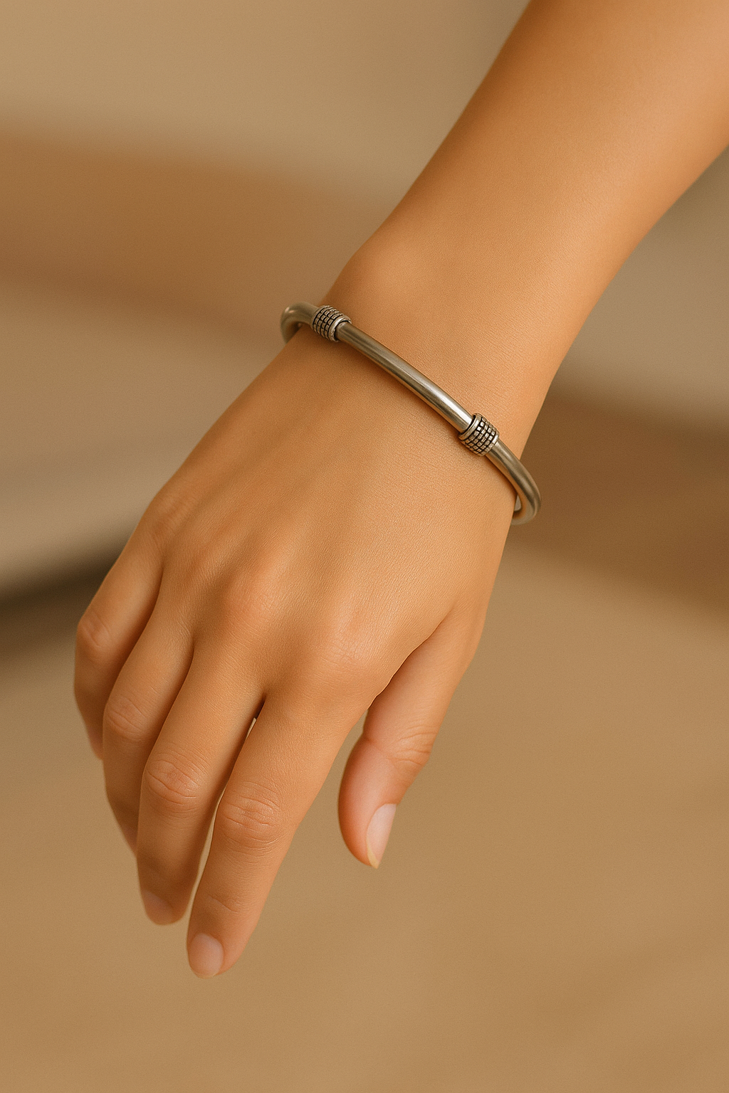 Pulsera Rígida 4 Tubos Trenzados