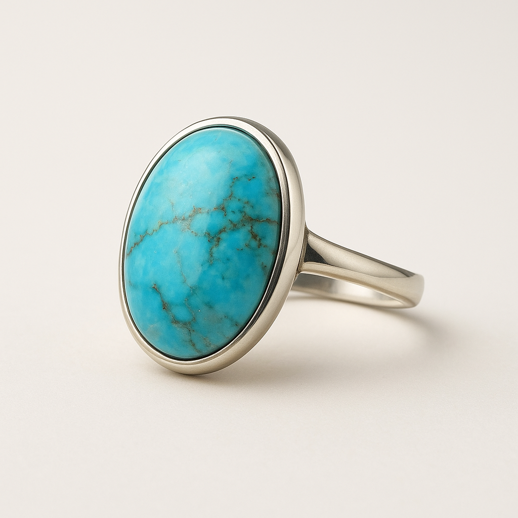 Anillo Kolkata Turquesa