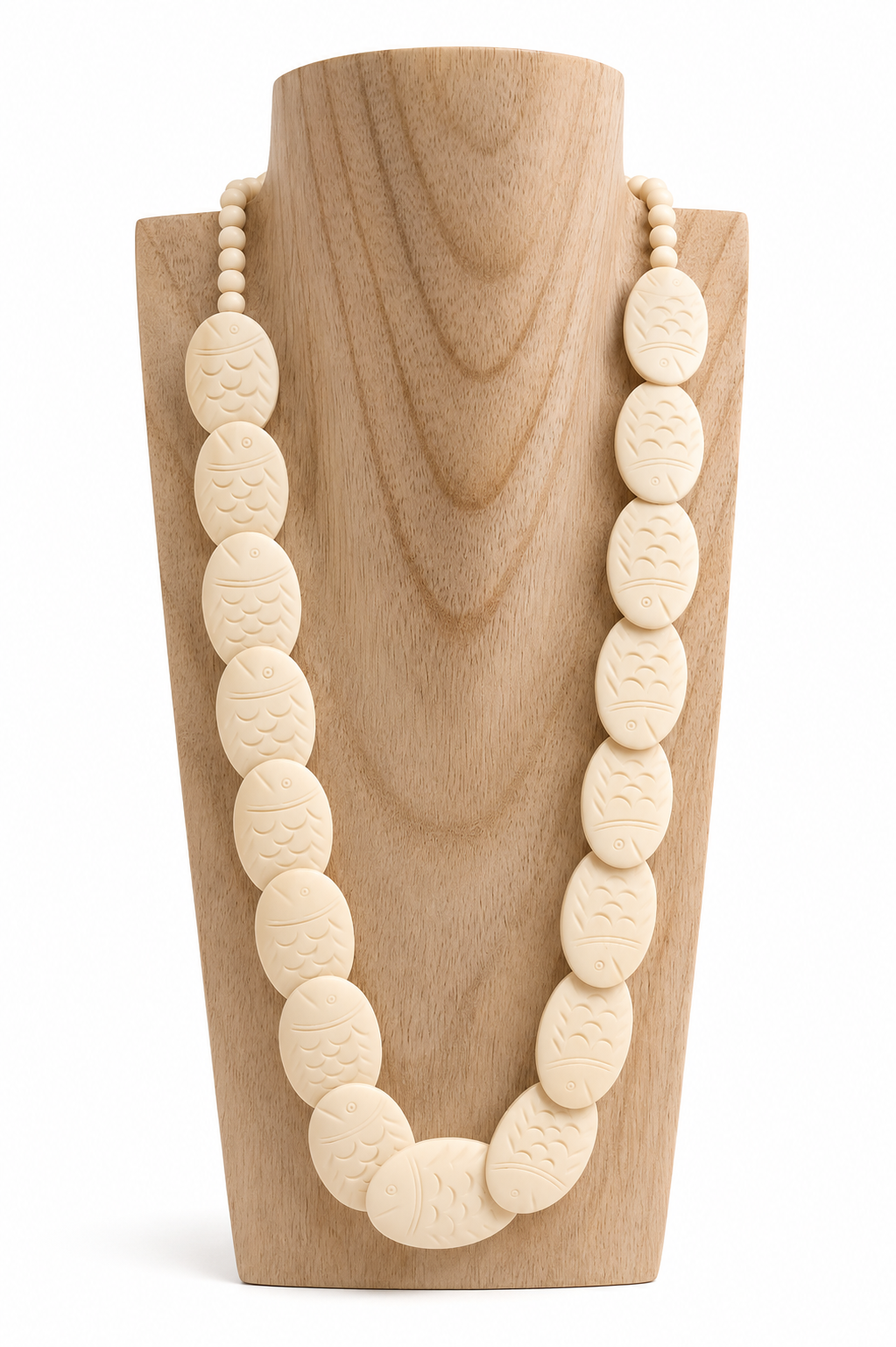 Collar Peces Blancos Resina