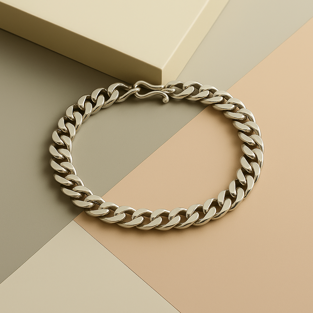 Pulsera Eslabones Plata 7MM