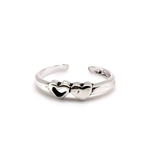 Anillo Pie 2 Corazones