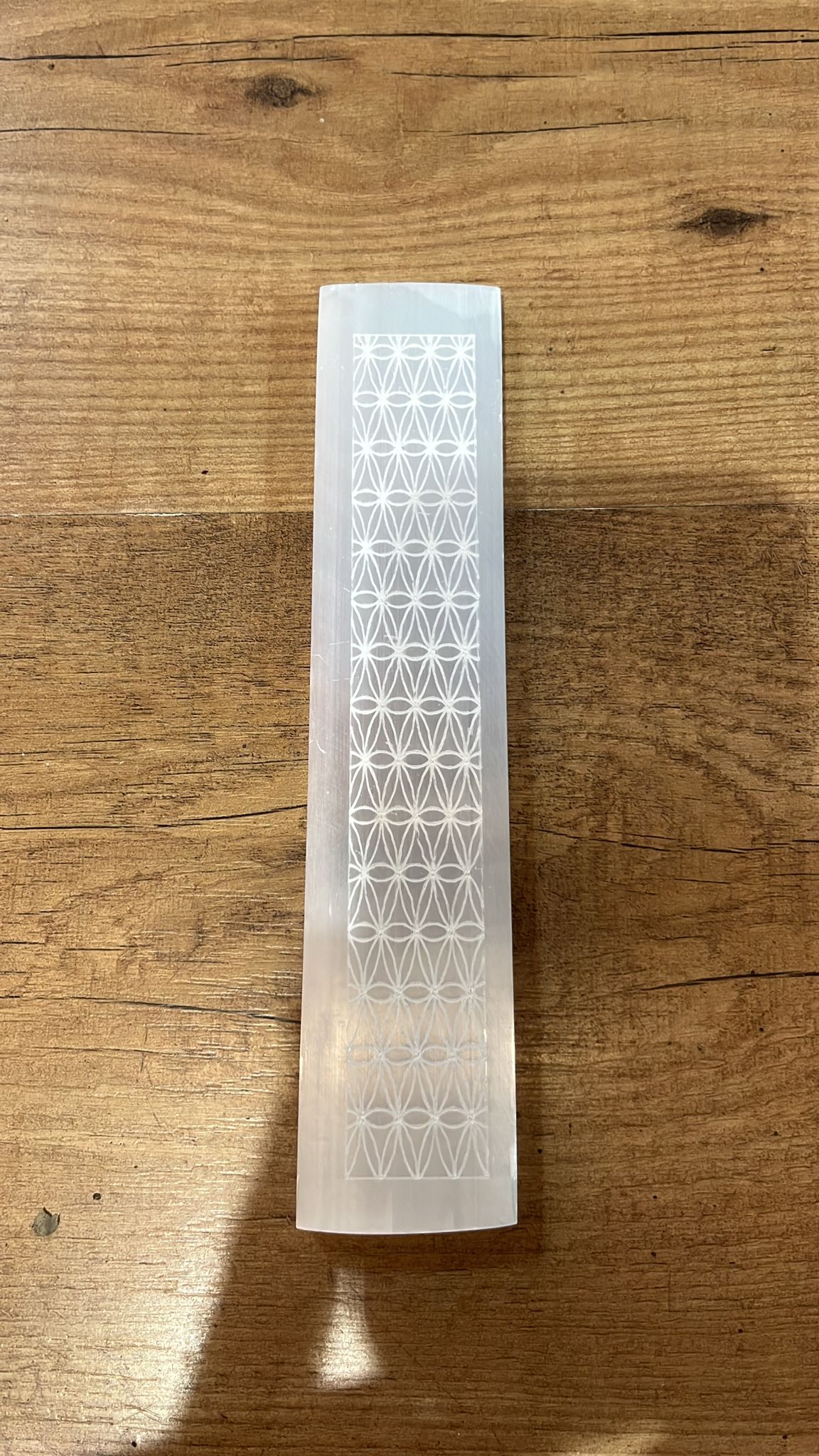 Placa Selenita Flor Vida