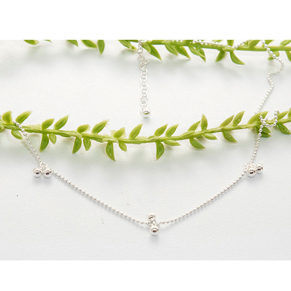 Gargantilla Bolitas con Uvitas Plata de Ley