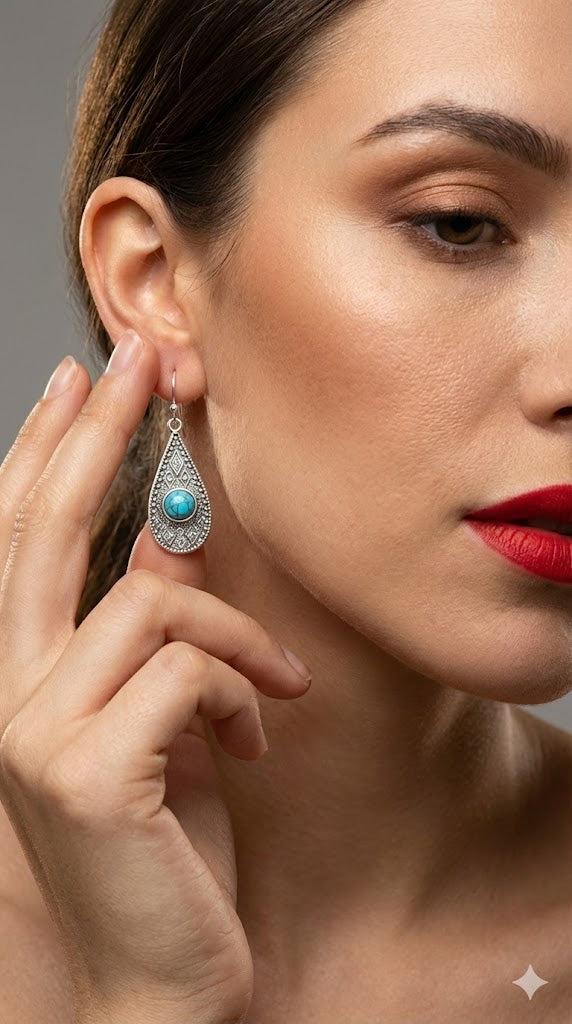 Pendiente Ranchi Turquesa