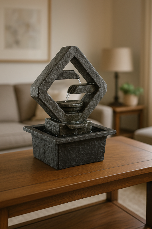 Añade Elegancia con la Fuente Resina Rombo