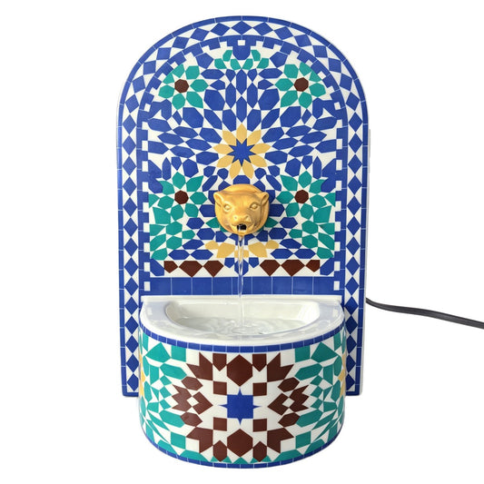 Fuente Árabe Azul Mosaico