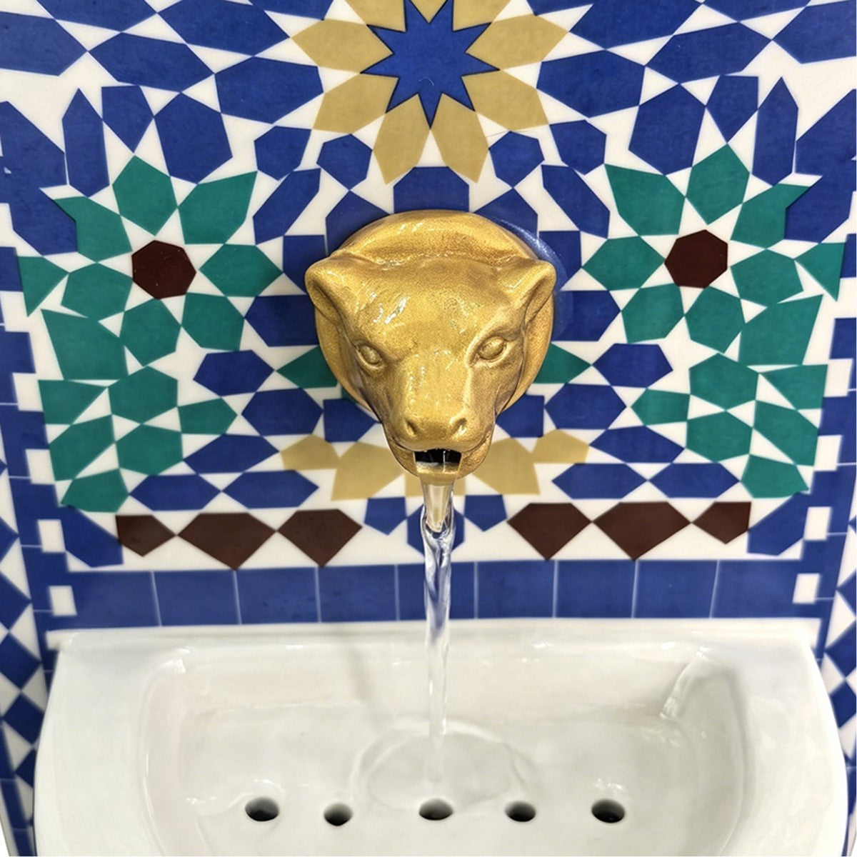 Fuente Árabe Azul Mosaico