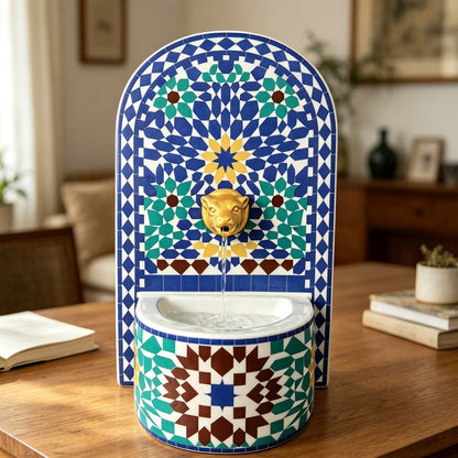 Fuente Árabe Azul Mosaico