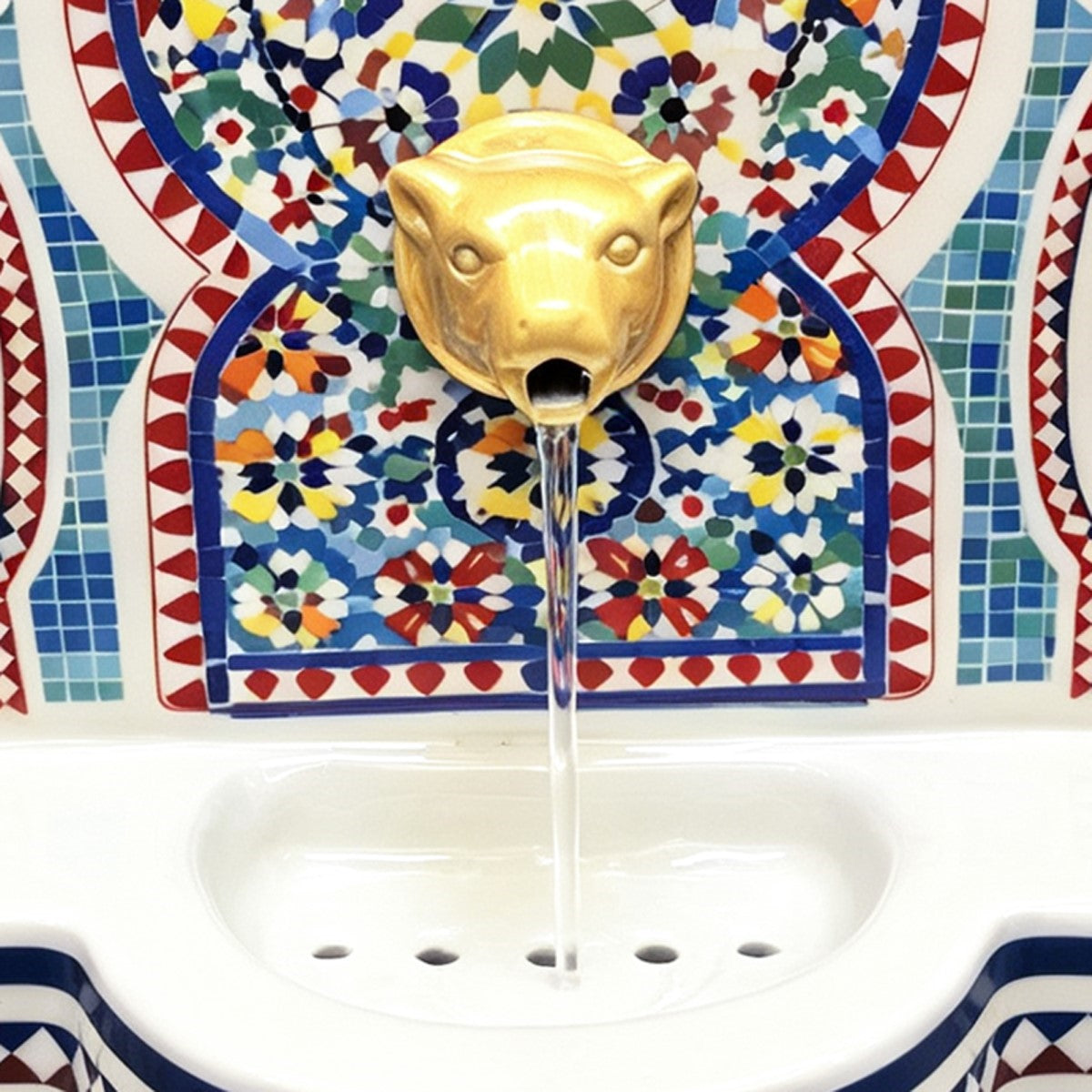 Fuente Multicolor Mosaico