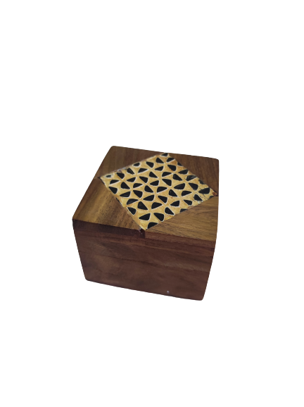 Caja Madera Rombo Artesana PQ