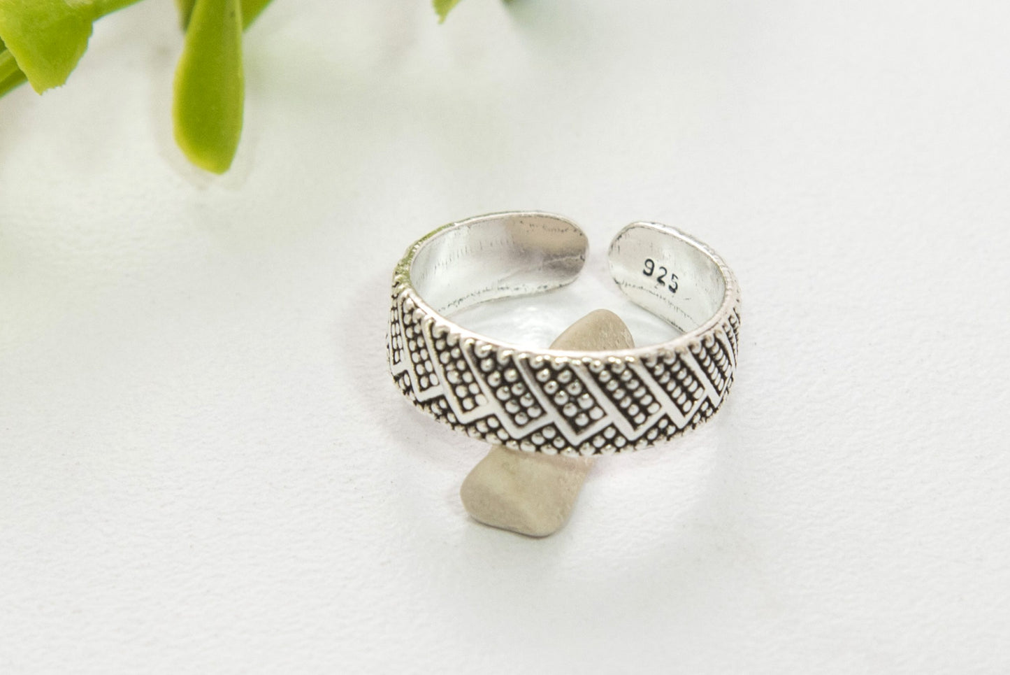 Anillo Pie Zigzag Puntos