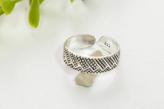 Anillo Pie Zigzag Puntos