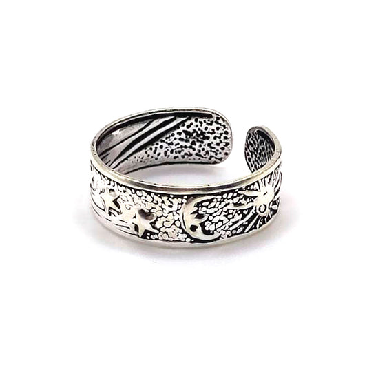 Anillo Pie Sol ,Luna y Estrellas