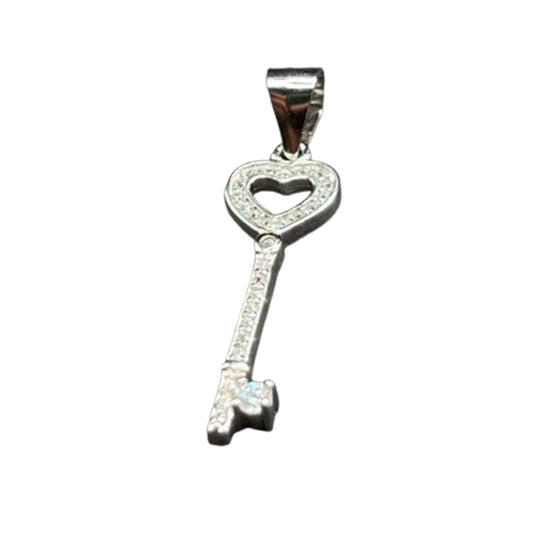 Colgante Llave Brillo Corazón