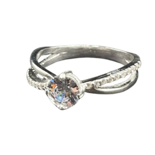 Anillo Solitario Entrelazado