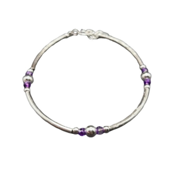Pulsera Semirrígida Circonitas Lila