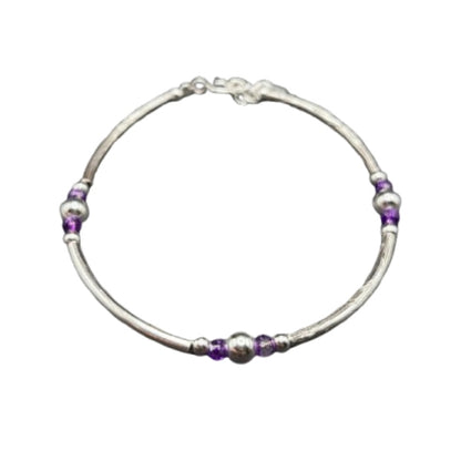 Pulsera Semirrígida Circonitas Lila