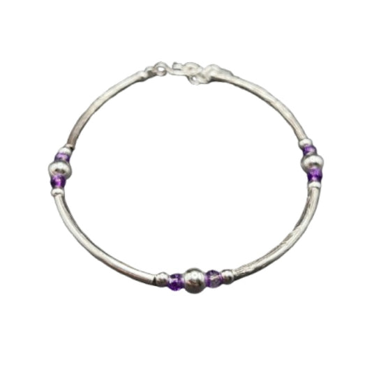 Pulsera Semirrígida Circonitas Lila