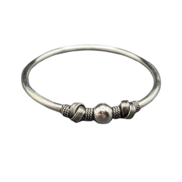 Pulsera Rígida Bola Central 2 Nudos