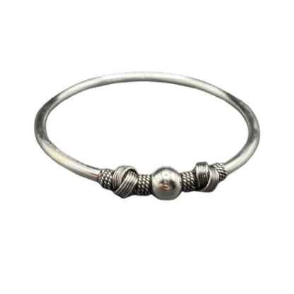 Pulsera Rígida Bola Central 2 Nudos