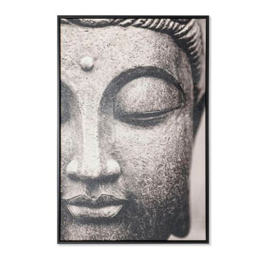 Cuadro Cara Buda Blanco/Negro