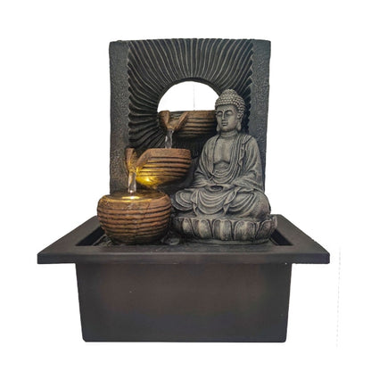 Fuente Pared Cuencos Buda Gris
