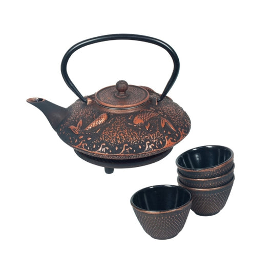 Tetera Set Vasos Cobre