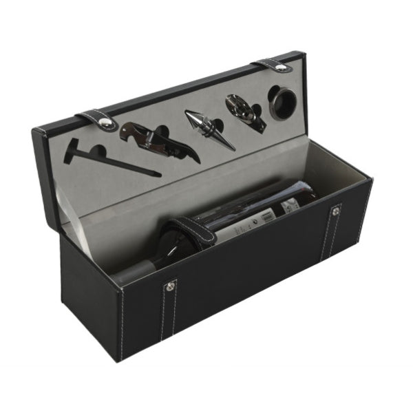 Set Vino Piel Negra