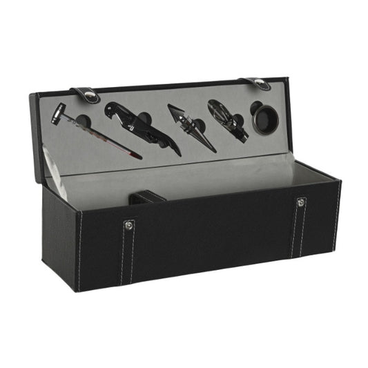 Set Vino Piel Negra